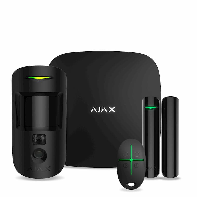 Ajax StarterKit Cam Plus – комплект сигналізації з фотоверіфікацією тривог, Wi-Fi та LTE – чорний