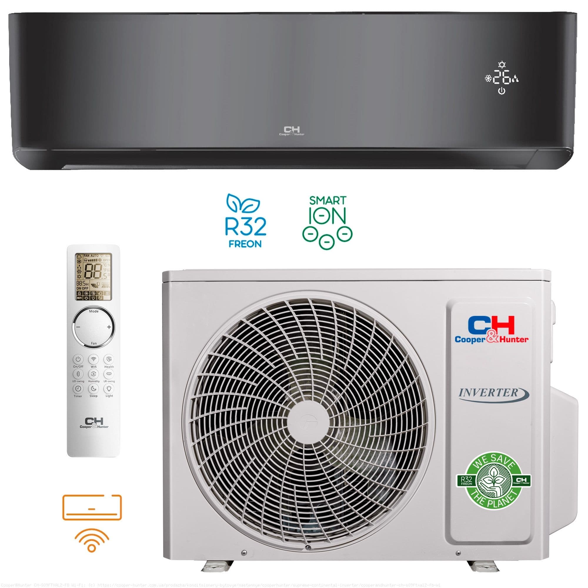 Внутрішній блок мульти-спліт Cooper&Hunter CH-S09FTXAL2-FB(I) (Чорний)