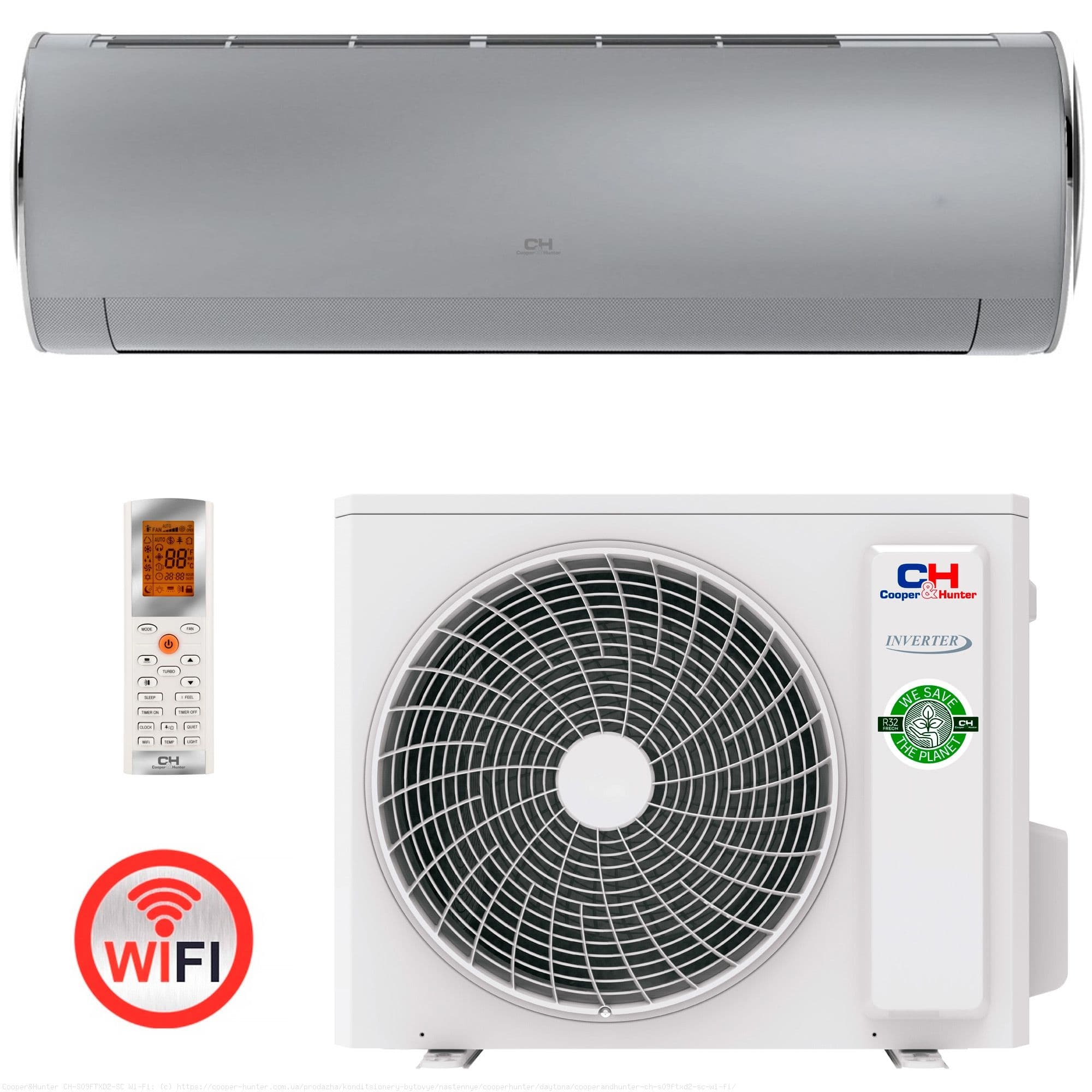 Внутрішній блок мульти-спліт Cooper&Hunter CH-S09FTXD-SC(I) (Сріблястий)