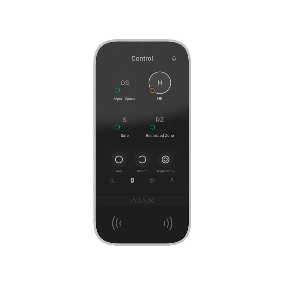 Ajax KeyPad TouchScreen – клавіатура з сенсорним екраном – білий